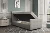 Boxspringbett Gästebett MARKOS 90x220cm Bettkasten Seite Links Stoff Taupe Bild 2