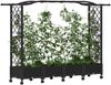 vidaXL Hochbeet mit Rankgitter und Dach Schwarz 207 x 40 x 129 cm PP 3423149 Bild 3