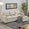 Sofa L-Form Campina Beige 226 x 163 cm mit Schlaffunktion Vitalispa Bild 4