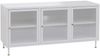 TV-Rack HWC-O87, Lowboard TV-Schrank Sideboard Türen Staufächer Industrial Metall Schilfglas 58x120x40cm ~ weiß Bild 4