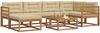 vidaXL Outdoor-Sofagarnitur mit Kissen 7 pcs Natur und Beige 3367846 Bild 3