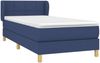 Einzelbett, Polsterbett mit Matratze Stoff Blau 80x200 cm Bild 3