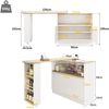 MODFU Bartisch 360° drehbares Sideboard (Barschrank mit Glasschiebetür – großzügiger Stauraum) Bild 4