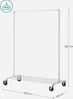 Songmics Kleiderständer mit Rollen Kleiderstange und Ablage weiß HSR061W01 Bild 4