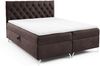 MEBLINI Boxspringbett GIULIA 180x200 cm mit Bettkasten – H3/Dunkelbraun Samt Polsterbett - Doppelbett mit Topper & Taschenfederkern-Matratze Bild 2