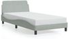 vidaXL Bettgestell "Dover" Hellgrau 100x200 cm Samt 373132 Bild 2