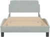 vidaXL Bettgestell "Dover" Hellgrau 100x200 cm Samt 373132 Bild 4