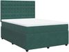 vidaXL Boxspringbett mit Matratze Dunkelgrün 140x190 cm Samt 3294649 Bild 3