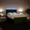 vidaXL Boxspringbett mit Matratze Dunkelgrün 140x190 cm Samt 3294649 Bild 5