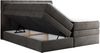 Boxspringbett mit Doppelmatratze - ALVIN-KING Dunkelgrau 200x200 cm Velours Mittelfest (H3) Bild 4