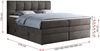 Boxspringbett mit Doppelmatratze - ALVIN-KING Dunkelgrau 200x200 cm Velours Mittelfest (H3) Bild 5