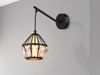 LED Wandleuchte mit Glaskristallen Metall Schwarz Gold, Höhe 25cm Bild 4