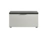 Sitzbank >Pianura< in Weiß/Hochglanz - 80x42x38cm (BxHxT) Bild 2