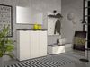 Sitzbank >Pianura< in Weiß/Hochglanz - 80x42x38cm (BxHxT) Bild 5