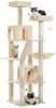 PAWZ Road Kratzbaum Kratzbaum, Großer Spielturm,6 Kratzstämme,2 Kratzbrettern, 180cm, grau, dunkelgrau, beige,rosa Bild 1