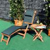 Liegenauflage 190x47 cm für Liegestuhl Imperia TL-3007 Schwarz Bild 2