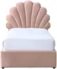 Vente-unique - MOANA Bett SamtStoff Puderrosa - B 206 cm x H 128 cm x L 114 cm Bild 3