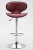 2er Set Barhocker Las Vegas V2 Kunstleder chrom, bordeauxrot Bild 3