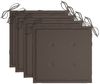 vidaXL Gartenstuhl-Kissen, 4 Stk., Oxford-Gewebe, Taupe, 40x40x3 cm Bild 3