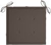 vidaXL Gartenstuhl-Kissen, 4 Stk., Oxford-Gewebe, Taupe, 40x40x3 cm Bild 4