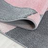 SIMPEX24 Teppich Geometrisch Design, Läufer, Höhe: 10 mm, Modern Kurzflor Teppiche Geometrisch Design Rosa Teppich Wohnzimmer Bild 3