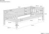 Weißes Couchbett Einzelbett 90x200 Massivholzbett Sofabett ohne Zubehör V-60. 53-09W Bild 4