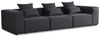 HOME DELUXE Sofa Modulares Sofa FINO - M 327 x 70 x 120 cm, abgeschrägte Rückenlehnen & Seitenfächer 3 Teile, Couch, Ecksofa Wohnlandschaft Bild 2