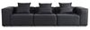 HOME DELUXE Sofa Modulares Sofa FINO - M 327 x 70 x 120 cm, abgeschrägte Rückenlehnen & Seitenfächer 3 Teile, Couch, Ecksofa Wohnlandschaft Bild 4