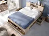 Vente-unique - Bett mit Kopfteil, Stauraum & Schubladen - 160 x 200 cm - Naturfarben - LEANDRE Bild 3