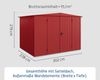 Hörmann Ecostar Metall-Gerätehaus Trend mit Satteldach Typ 3, 238x303 cm , purpurrot, 7,2 m²,2-flüglige Tür Bild 5