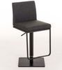 Barhocker CARIN - Stoff Dunkelgrau 42x44x86 cm Schwarz | Barstuhl Höhenverstellbar Mit Lehne Drehbar Tresenhocker Tresenstuhl Kneipenhocker Bild 5
