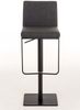 Barhocker CARIN - Stoff Dunkelgrau 42x44x86 cm Schwarz | Barstuhl Höhenverstellbar Mit Lehne Drehbar Tresenhocker Tresenstuhl Kneipenhocker Bild 2