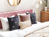 Kissen 2er Set Tiermuster TALINUM Samtstoff 45 x 45 cm Schwarz Bild 3