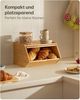 Praknu Brotkasten Brotkasten Holz Brotbox mit Ablagefläche - Brot Aufbewahrungsbox, Holz, (Einzelartikel, 1-tlg, 1x Brotkasten Klein 33 x 26,5 cm, Deckel, Montagezubehör), Einfacher Aufbau - Robuster Brotkasten, Platzsparende Brotaufbewahrung Bild 4