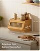 Praknu Brotkasten Brotkasten Holz Brotbox mit Ablagefläche - Brot Aufbewahrungsbox, Holz, (Einzelartikel, 1-tlg, 1x Brotkasten Klein 33 x 26,5 cm, Deckel, Montagezubehör), Einfacher Aufbau - Robuster Brotkasten, Platzsparende Brotaufbewahrung Bild 2