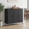 vidaXL Sideboard Schwarz 89 x 34,5 x 80 cm Holzwerkstoff 895566 Bild 4