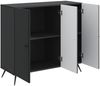 vidaXL Sideboard Schwarz 89 x 34,5 x 80 cm Holzwerkstoff 895566 Bild 3