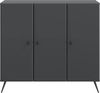 vidaXL Sideboard Schwarz 89 x 34,5 x 80 cm Holzwerkstoff 895566 Bild 4