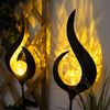 3er Set LED Solarleuchte, Stecklampe, bronzefarben, H 90 cm Bild 3