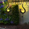 3er Set LED Solarleuchte, Stecklampe, bronzefarben, H 90 cm Bild 5