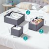 ORLISA 8-teiliges Set Aufbewahrungsbox Kleiderschrank Organizer, Grau Bild 5