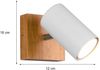 LED Wand- & Deckenstrahler Weiß mit Holz, Breite 9cm Bild 4