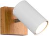 LED Wand- & Deckenstrahler Weiß mit Holz, Breite 9cm Bild 2