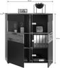 Highboard-Vitrine Montery / Mason, Holzwerkstoff, Grau, Holzfarben, 110 x 122 x 37 cm Bild 4