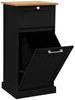 COSTWAY Wäscheschrank mit Wäschekorb & Schublade, Bad, Holz, 40x37x82cm, Weiß Bild 5