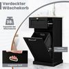 COSTWAY Wäscheschrank mit Wäschekorb & Schublade, Bad, Holz, 40x37x82cm, Weiß Bild 2