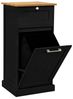 COSTWAY Wäscheschrank mit Wäschekorb & Schublade, Bad, Holz, 40x37x82cm, Weiß Bild 4