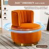 LVHOM Drehsessel 360° Moderner großer Drehstuhl, Dekostuhl - Samt/Teddystoff, Polstersessel, geeignet für Wohnzimmer, Schlafzimmer, Wartezimmer, Büro Bild 4