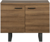 Sideboard dunkler Holzfarbton 2 Türen TIMBER Bild 4