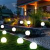 4x LED Solarkugel Stecklampen, weiß, H 39 cm Bild 2